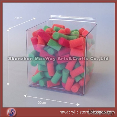 Transparent Cubic 20*20*20cm High Grade Wall Mounted Acrylic Tray Candy Box